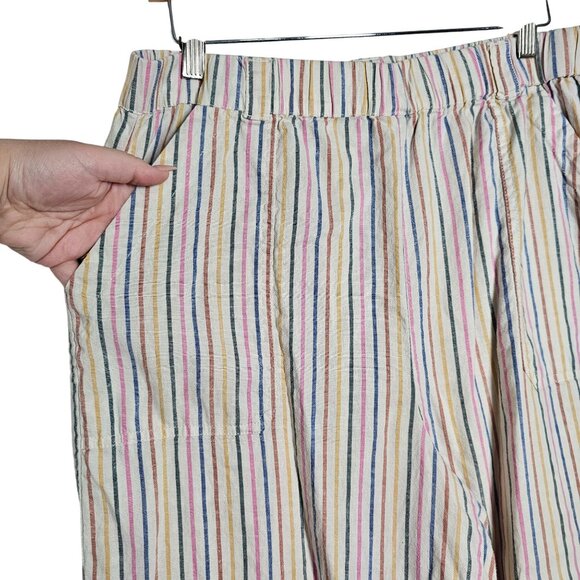 Marine Layer Stella Rainbow Stripe Tank Top & Crop Wide-Leg Pants Set XL - Picture 9 of 16
